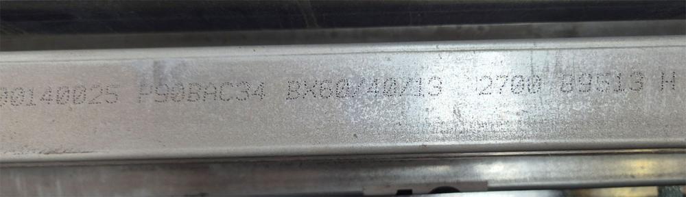 Dexion beam with C34 connector coding